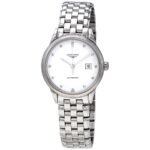 Longines Flagship Automatic White Diamond Dial Ladies Watch L43744276