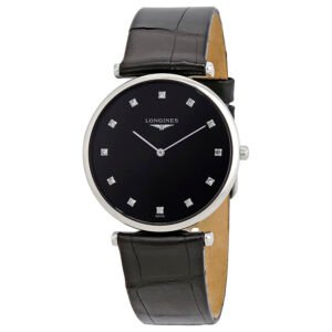 Longines La Grande Classique Black Diamond Dial Ladies Watch L4.709.4.58.2