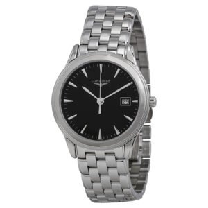 Longines Flagship Black Dial Stainless Steel Men's Watch L47164526