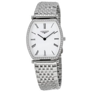 Longines La Grande Classique Tonneau White Dial Steel Ladies Watch L4.788.0.11.6