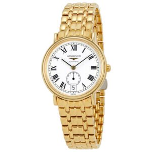 Longines Presence White Dial Yellow Gold PVD Ladies Watch L4.804.4.11.8