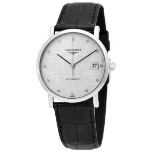 Longines Elegant Automatic Diamond Grey Dial Ladies Watch L4.809.4.77.2