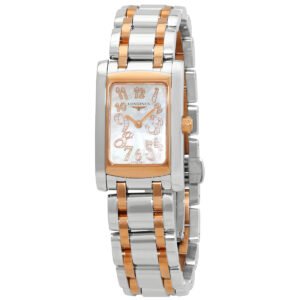 Longines Dolce Vita Mother of Pearl Diamond Dial Steel and 18K Pink Gold Ladies Watch L51555977