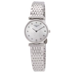 Longines La Grande Classique Quartz Diamond White Mother of Pearl Dial Ladies Watch L4.209.4.87.C