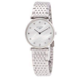 Longines La Grande Classique Quartz Diamond White Mother of Pearl Dial Ladies Watch L4.512.4.87.C