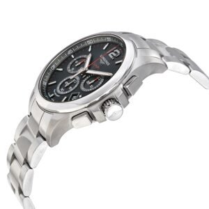 LONGINES Conquest V.H.P. Perpetual Chronograph Quartz Black Dial Men's Watch L37174566