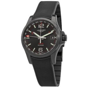 LONGINES Conquest V.H.P. GMT Quartz Black Dial Men's Watch L3.718.2.56.9