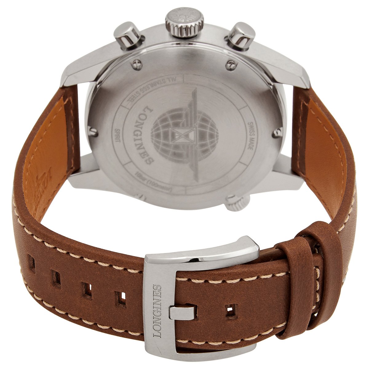 LONGINES Spirit Chronograph Automatic Silver Dial Men's Watch L3.820.4.73.2 - Image 2