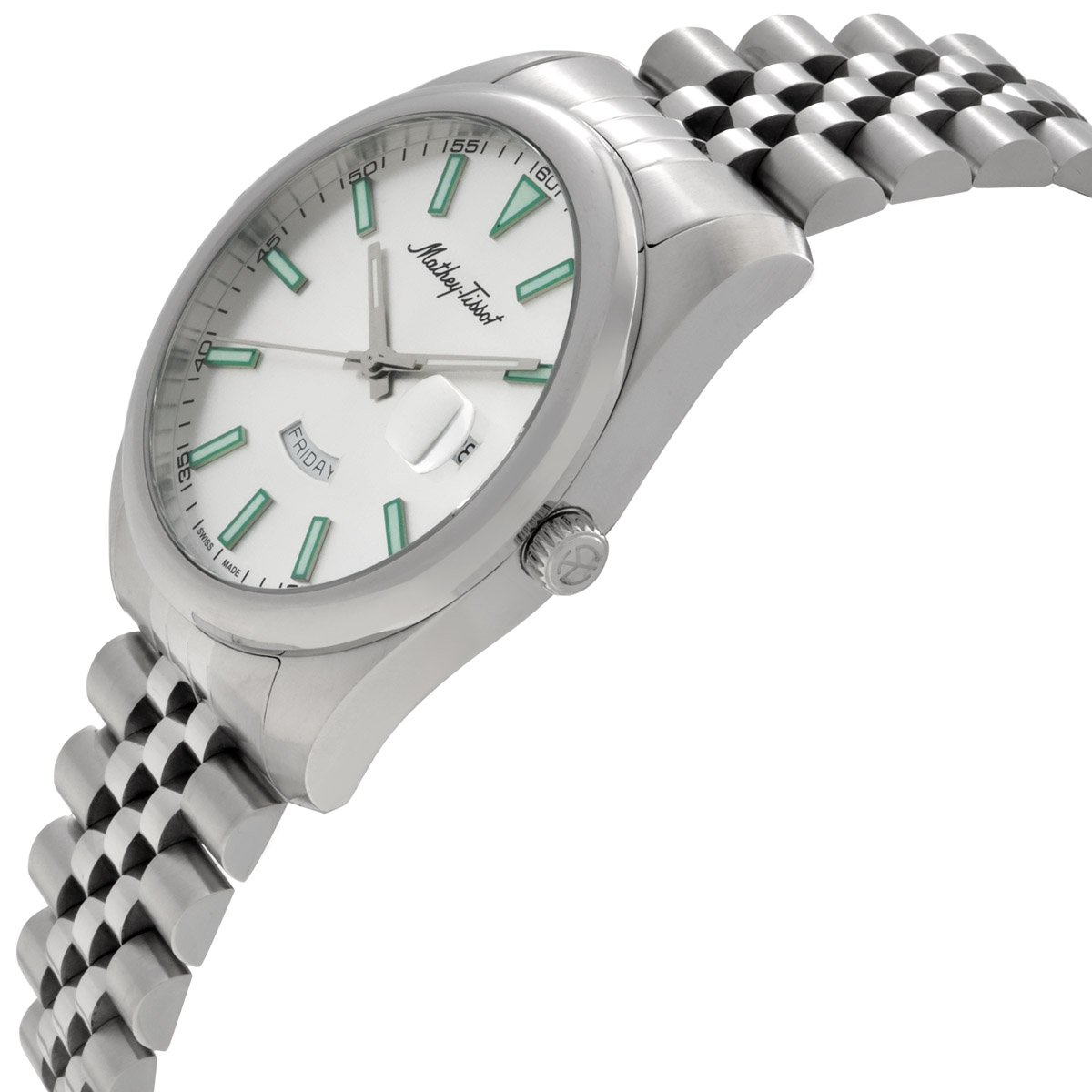 MATHEY-TISSOT Mathy Day-Date Quartz Silver Dial Men's Watch H510AS