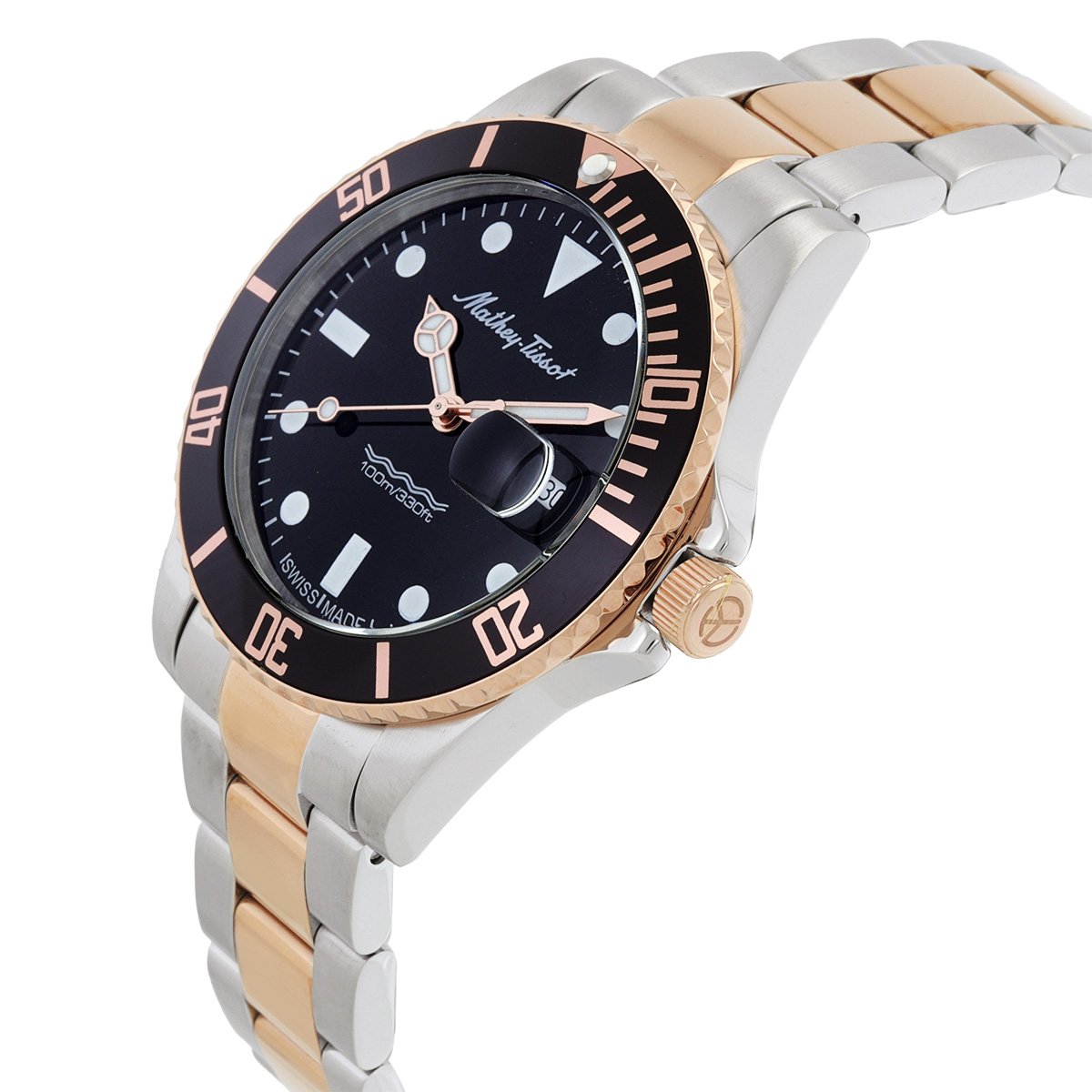 MATHEY-TISSOT Mathy Vintage Quartz 42mm Black Dial Men's Watch H9010RN - Image 2