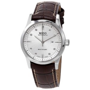 Mido Multifort Lady Automatic Diamond Silver Dial Ladies Watch M0050071603610