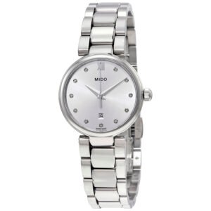 Mido Baroncelli Silver Diamond Dial Ladies Watch M022.210.11.036.00