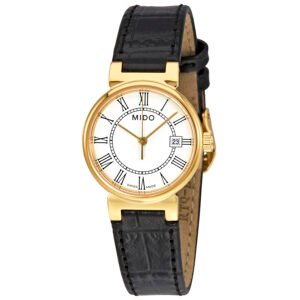 Mido Dorada White Dial Ladies Leather Watch M2130.3.26.4