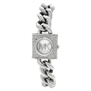 Michael Kors Mk Chain Lock White Dial Ladies Watch MK4718