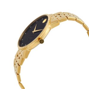 MOVADO Museum Classic Quartz Diamond Black Dial Men's Watch 0607625