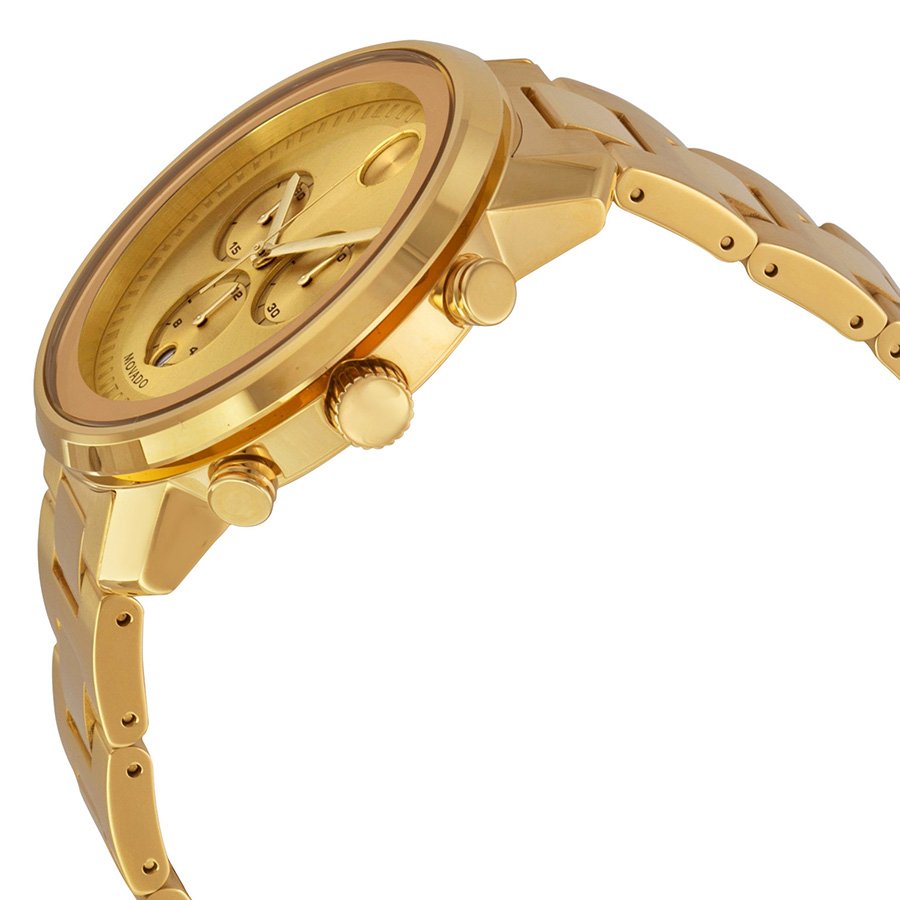 MOVADO Bold Champagne Dial Yellow Gold Ion-plated Men's Watch 3600278