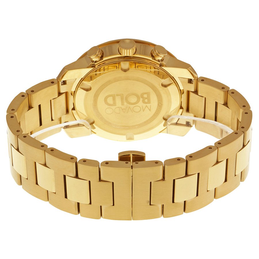 MOVADO Bold Champagne Dial Yellow Gold Ion-plated Men's Watch 3600278 - Image 2