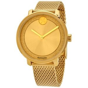 Bold Gold-tone Metallic Dial Ladies Watch 3600580 - luxury watch