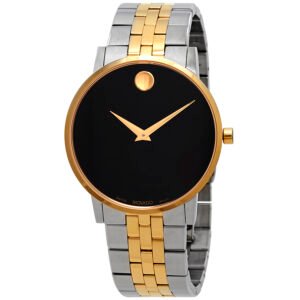 Movado Museum Classic Black Dial Two-tone Men's Watch 0607200