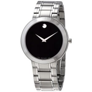 Movado Stiri Quartz Black Dial Stainless Steel Men's Watch 0607277