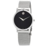 Movado Museum Classic Quartz Black Dial Ladies Watch 0607646