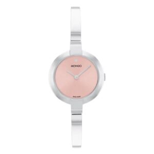 Movado Ela Bangle Quartz Pink Dial Ladies Watch 0607726