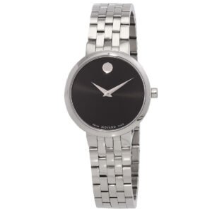 Movado Museum Classic Quartz Black Dial Ladies Watch 0607813