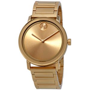Movado Bold Gold Dial Yellow Gold Ion-plated Men's Watch 3600508