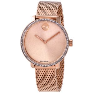 Movado Bold Shimmer Pale Rose Gold PVD Ladies Watch 3600657