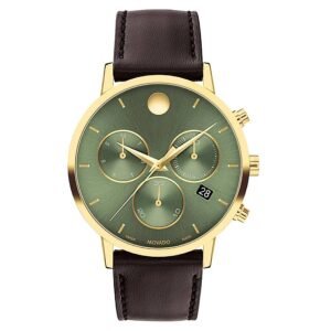 Movado Museum Classic Chronograph Quartz Green Dial Men's Watch 607890