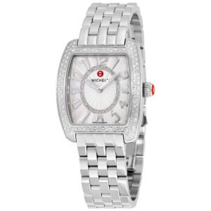 Michele Urban Mini Silver White Dial Diamond Ladies Watch MWW02A000572