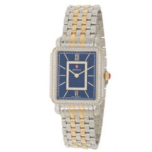 Michele Deco II Quartz Diamond Blue Dial Ladies Watch MWW06X000045