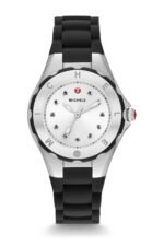 Michele Tahitian Jelly Bean Silver Dial Ladies Rubber Watch MWW12P000011