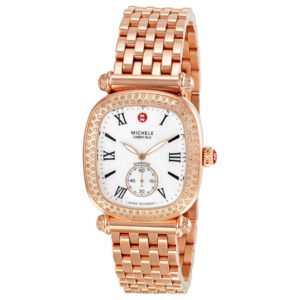 Michele Caber Isle Mother of Pearl Diamond 18 kt Rose Gold-Plated Ladies Watch MWW16C000014