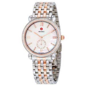 Michele Gracile White Mother of Pearl Dial Ladies Watch MWW26A000005