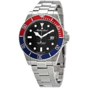 Mathey-Tissot Mathey Vintage Quartz Black Dial Pepsi Bezel Men's Watch H9010AR