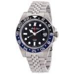 Mathey-Tissot Mathy Vintage GMT Black Dial Batman Bezel Men's Watch H903ANB