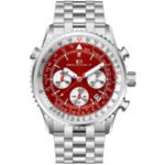 OCEANAUT Flight Chronograph Quartz Red Dial Men's Watch OC0124