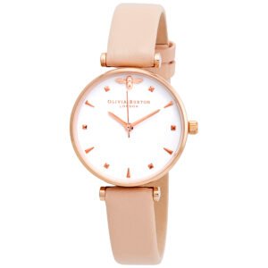 Olivia Burton Queen Bee White Dial Ladies Watch OB16AM95