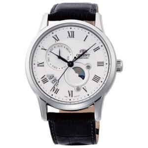 Classic Sun & Moon 42mm White Dial Men's Automatic Watch RA-AK0008S