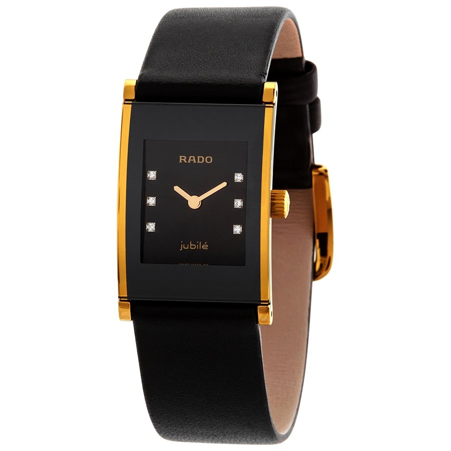 Rado Integral Jubile Quartz Diamond Black Dial Ladies Watch R20789755