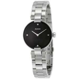 Rado Coupole Jubilee Black Dial Stainless Steel Ladies Watch R22854703