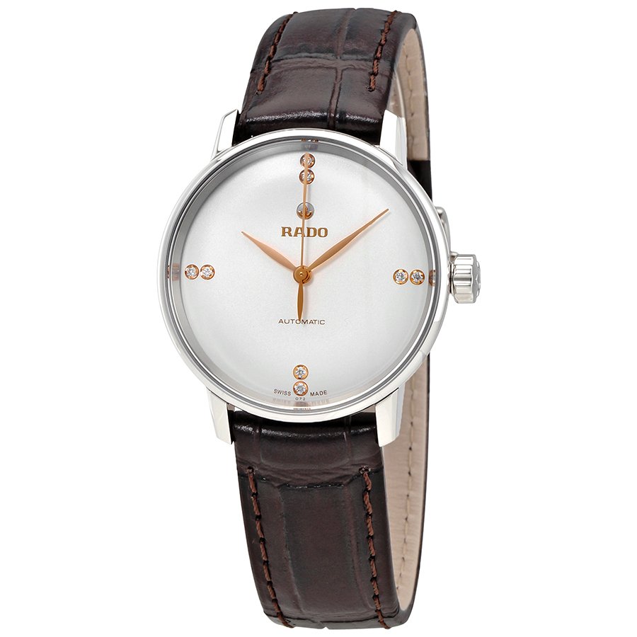 Rado Coupole Classic Automatic Silver Dial Ladies Leather Watch R22862725