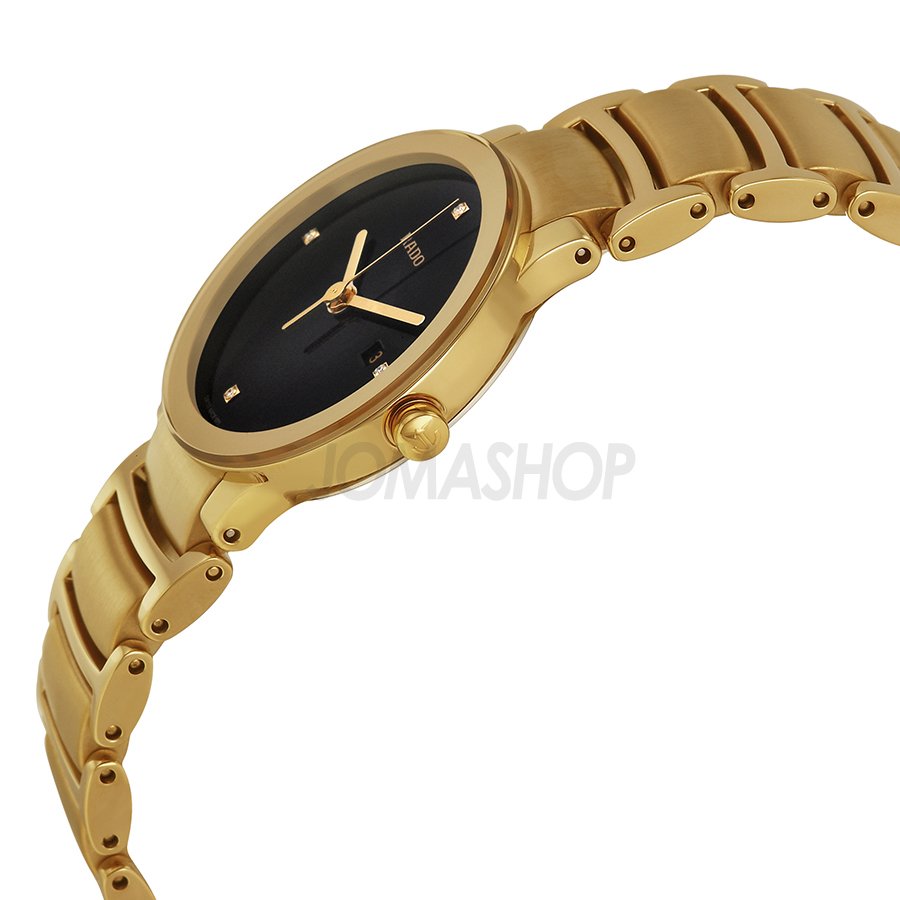 Rado Centrix Jubile Black Diamond Dial Gold-Plated Stainless Steel Ladies Watch R30528713 - Image 2