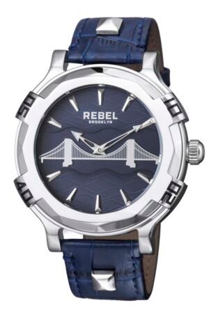 Brooklyn Bridge Blue Dial Blue Leather Men's Watch RB102-4041 - luxury watch