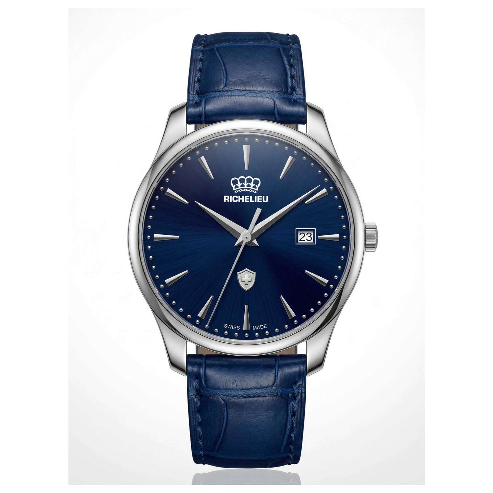 Classic 40mm Navy Dial Men's Quartz Watch MRI-03H-04-971