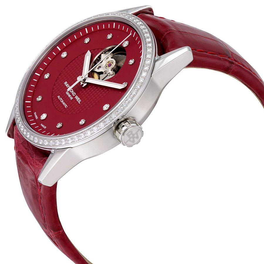 Raymond Weil Freelancer Automatic Red Dial Ladies Watch 2750-SLS-62081 - Image 2