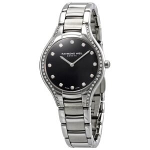 Raymond Weil Noemia Black Dial Ladies Diamonds Watch 5132-STS-20081