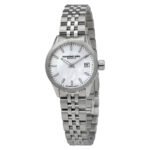 Raymond Weil Freelancer White Mother of Pearl Dial Ladies Watch 5626-ST-97021