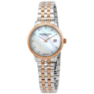 Raymond Weil Toccata Quartz Diamond White Mother of Pearl Dial Ladies Watch 5985-SP5-97081